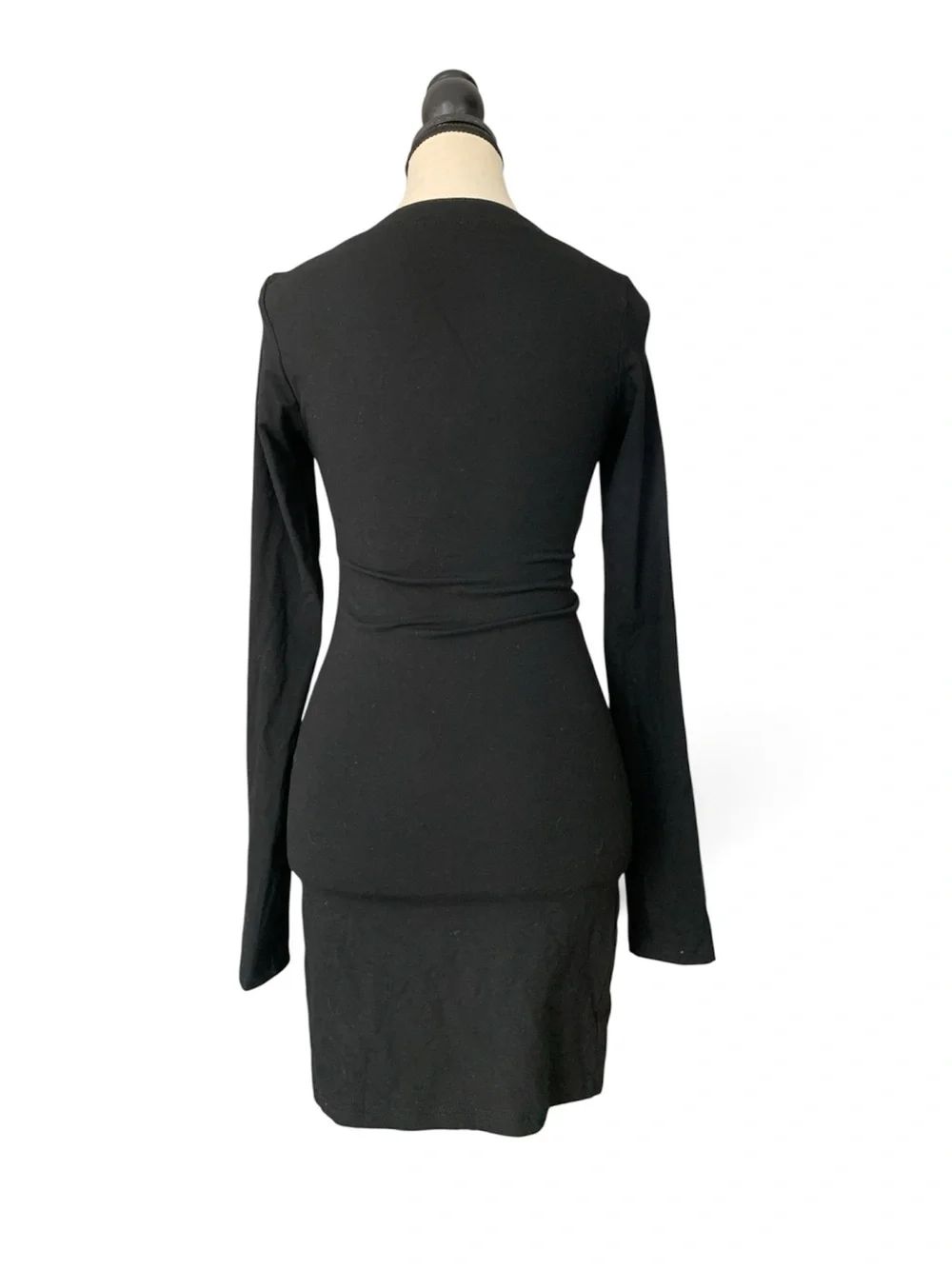 Black Long Sleeve Mini Dress